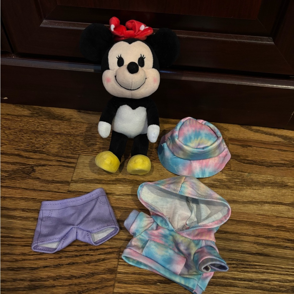 Official Disney World Minnie Mouse Plush with Tie-Dye Outfit